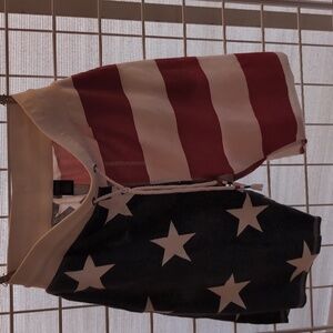 Size small, red, white and blue. 4th of July gear shorts